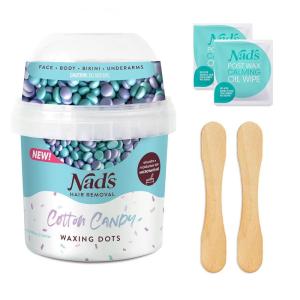 image:imageNads Waxing Dots  Strawberries amp Cream Hard Wax Beads  Microwaveable NoStrip Formula For WomenCotton Candy