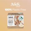 image:imageNads Professional Microwaveable Hard Stripless Wax  PlasticFree Vegan 300g with Wooden Spatula