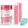 image:imageNads Extra Long Wax Strips  Hair Removal For Women  Waxing Kit with 20 Large Wax Strips  4 Calming Oil Wipes